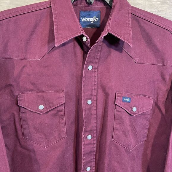 Wrangler Other - VGT Wrangler Shirt Mens XL Western Cowboy Ranch Outdoor Workwear Snap‎